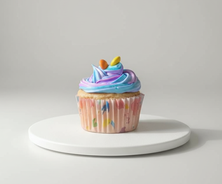 Pastel Swirl Cupcake