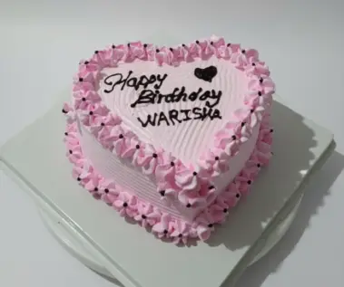 Pink Heart Birthday Cake