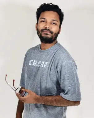 Premium Relaxed Fit Marled Grey Typography T-Shirt