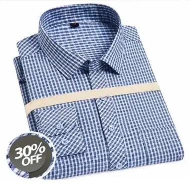 UR Fashion Premium 100% Cotton Formal Check Shirt – Executive Long-Sleeve Regular Fit Office Wear for Men