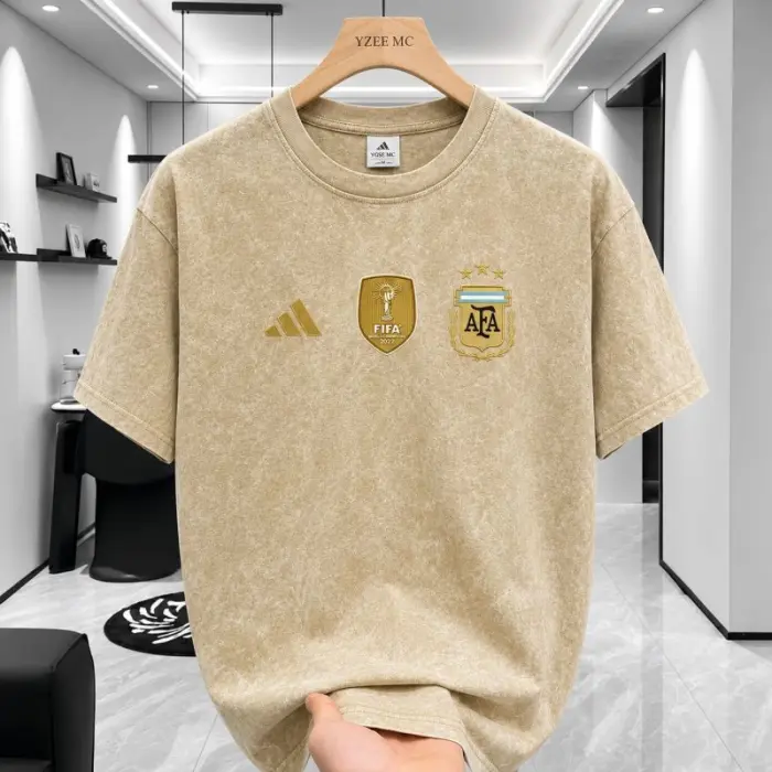 Acid Wash Drop Shoulder T-Shirt, (Argentina)-2026