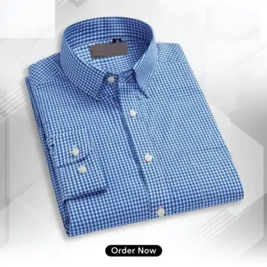 Premium 100% Cotton Men's Long Sleeve Casual Check Shirt – Relaxed Regular Fit Button-Down Plaid Shirt