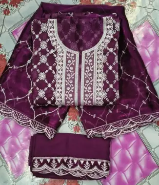 🌺 Indian Jemejo Georgette 4-Piece Dress - Banolota Elegance🌼