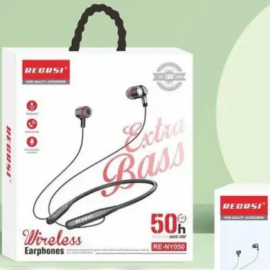 REGRSI RE- NY050 wireless earphones, 50h music time, extra bass, regrsi high quality accessorie, Bluetooth v5.0, men accessories