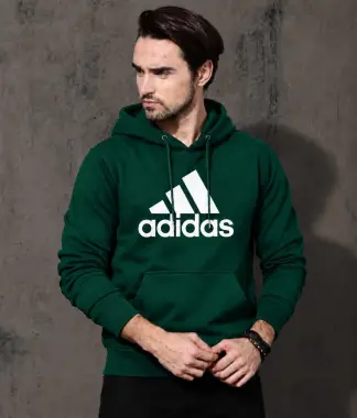 Stylish Solid Printed Cotton Hoodie